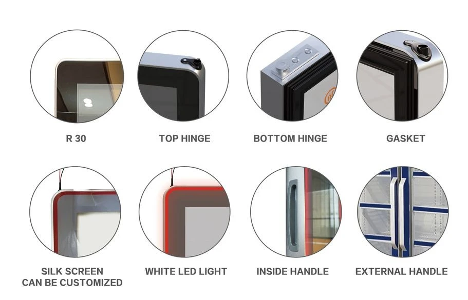 Commercial Beverage Fridge Glass Door high quality