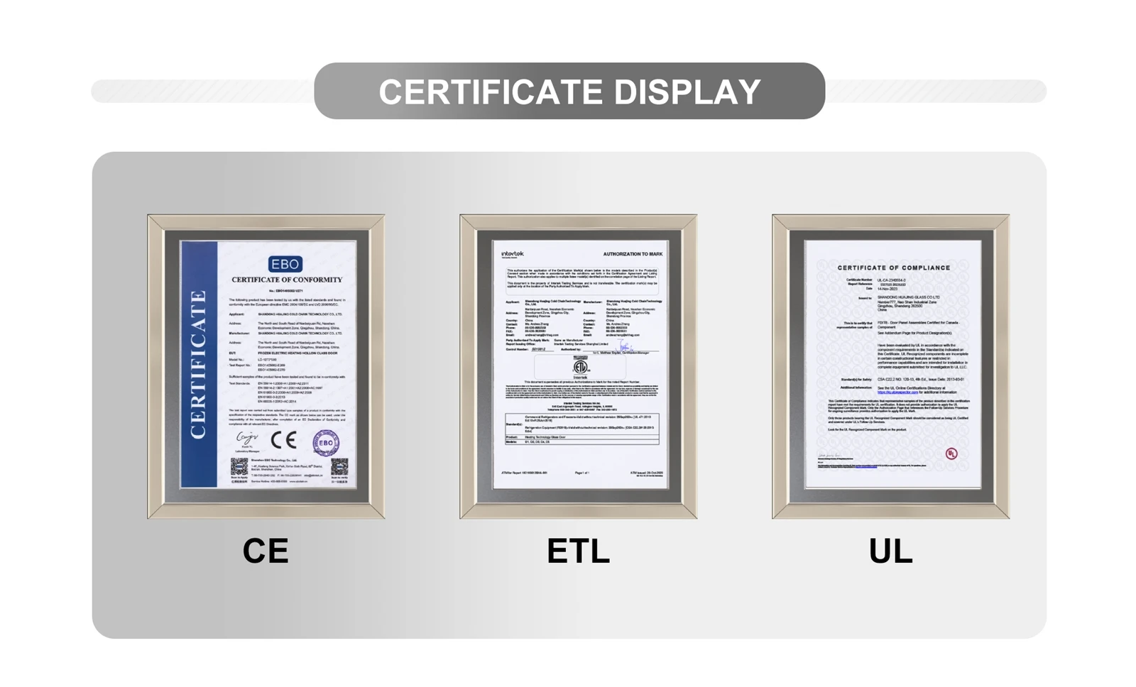 CERTIFICATE DISPLAY CERTIFICATE DISPLAY