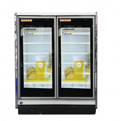 Heated Glass Door With LED Logo